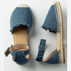 Minnetonka Blue Denim Espadrille Sandals